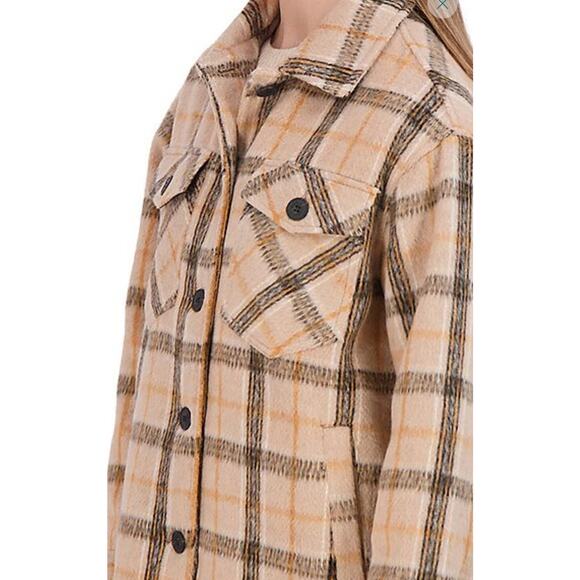 Sebby Plaid Shacket, Women's Medium - Picture 3 of 5
